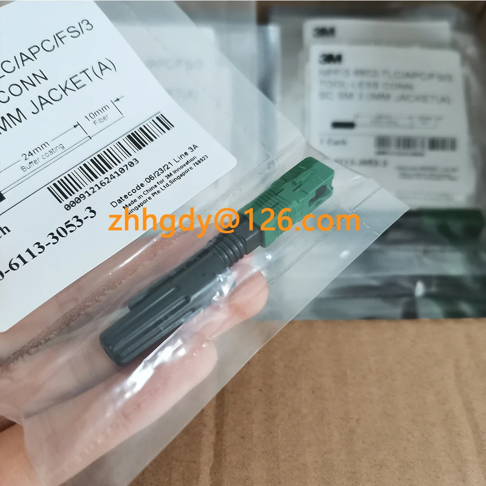 3M SC APC 8802-TLC/3 Fiber Optic Fast Connector Singlemode 3M SC 3.0 FTTH Fiber Optic SC Quick Connector
