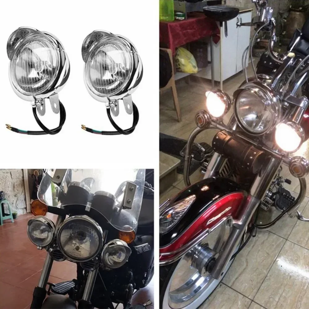 Motorcycle Front Auxiliary Light Black Chrome GN 125 Side Light Accessories External Headlight CM 125 Side Light NEW images - 6