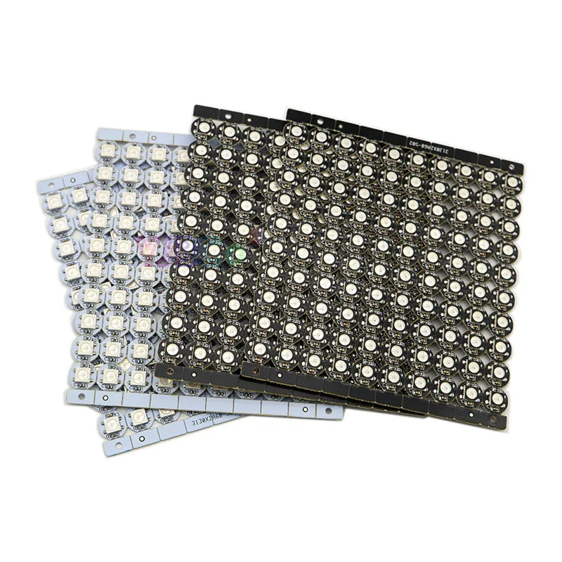 50/1000pcs 4-Pin WS2812B WS2812 LED Chips & Heatsink 5V SMD 5050 RGB WS2811 IC Pixels modules 4pin Black/White PCB lamp beads