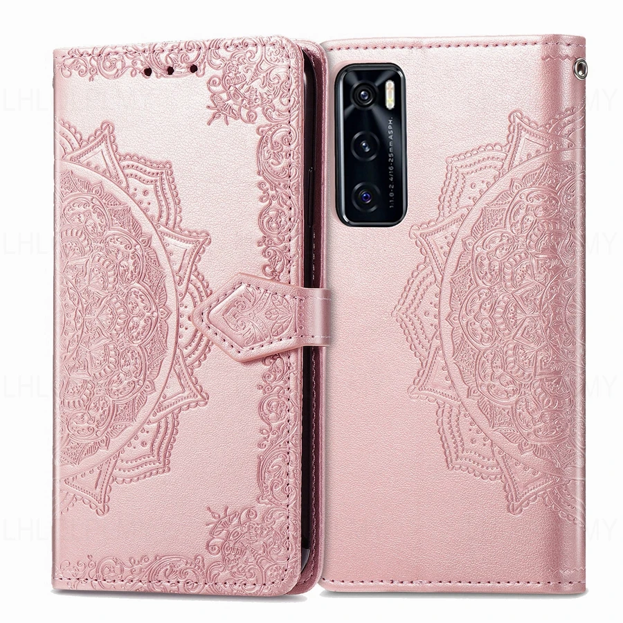 Floral Leather Flip Cover Wallet Case
