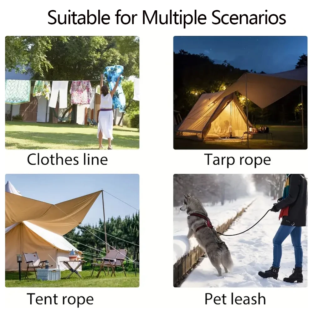 Pulley Ropes 2/4/6/10/16Pcs Rope Pulley 1/8 Lift Metal 78Inch Adjustable Lanyard Hanging Tent Fan Grow Plant Lamp Boat Awning