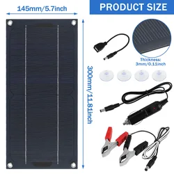 Compact IP65 Waterproof 12V Solar Panel Kit 30W Monocrystalline Charger (Product 2)