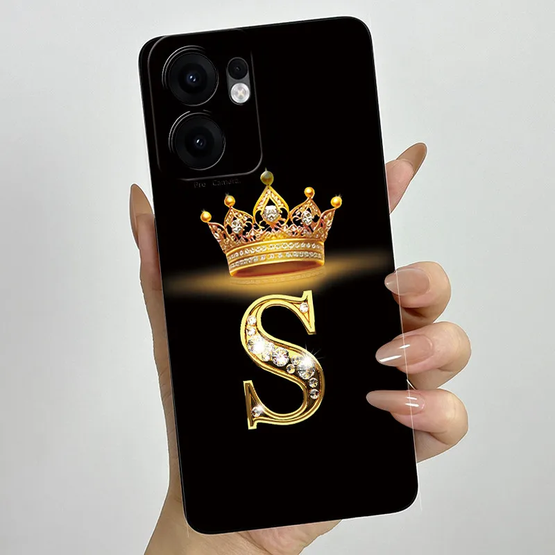 Crown Letter Painted Soft Silicone Phone Case - Enhanced Back Cover with Bumper Protection