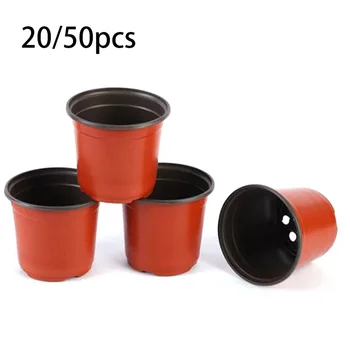 20 pièces/50pcs jardinière pépinière plante poussent Pots tasse pour fleur Pot en plastique outils de jardinage maison cultiver Pots en gros SW2 1