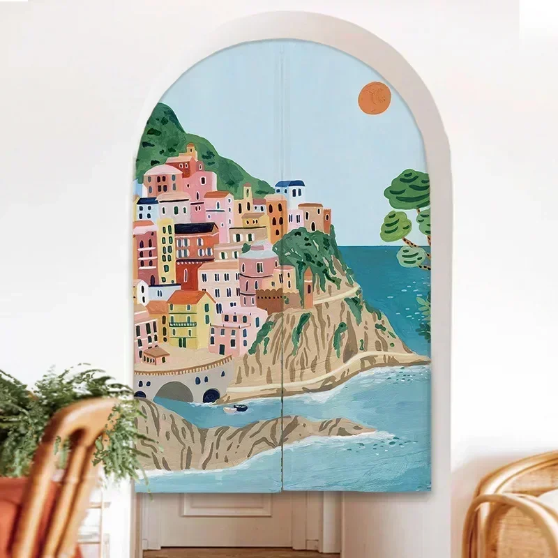 

20667-STB- Gradient Color Print Voile Nordic Grey Window Modern Living Room Curtains Tulle Sheer Fabrics Rideaux Cortinas