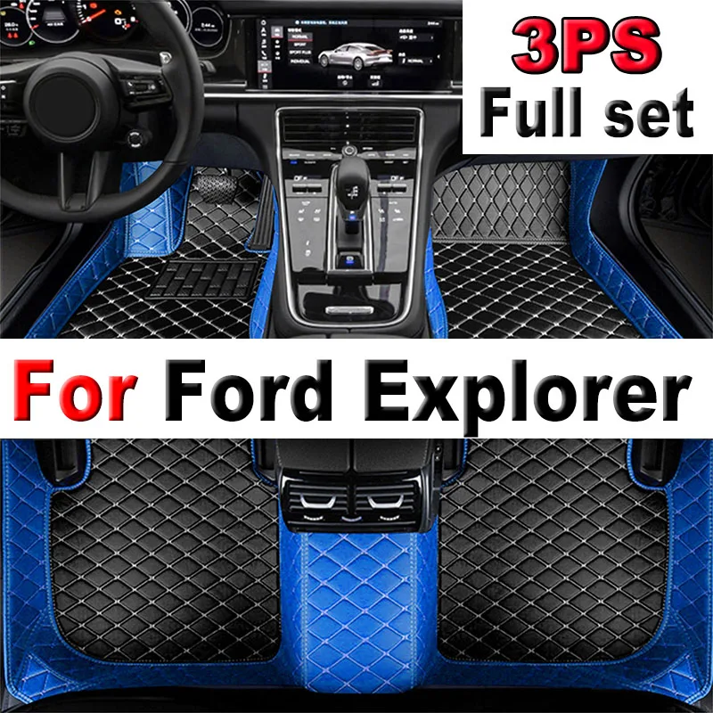 

Car Floor Mat For Ford Explorer Classic U502 7seat 2016~2019 Non-slip Pad Waterproof Pads Rugs Leather Floor Mat Car Accessories