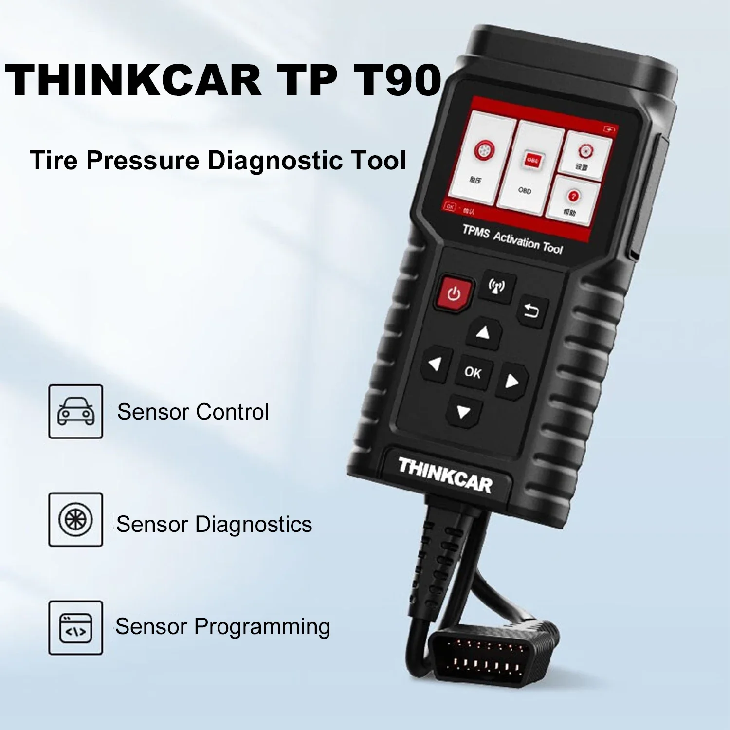 ThinkCar TP T90 TPMS Activation Tool OBD2 Car Diagnostic Fault Code Programmer Tire Pressure Sensor Service Tool