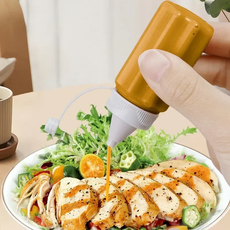 4/20PCS Mini Squeezing Bottles Portable Plastic Tomato Honey Mustard Salad Sauce Container Kitchen Classification Storage Tools 2