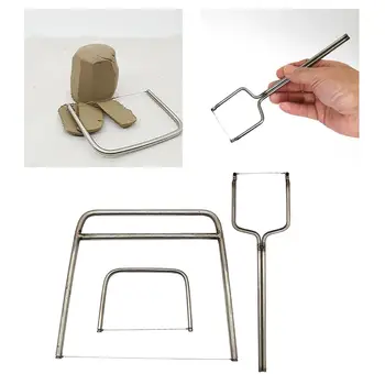 Coupe-fil d'argile créatif, outil de coupe, coupe-boue en acier inoxydable, trancheur en forme de U, argile céramique, grattage polymère, outil de poterie 1