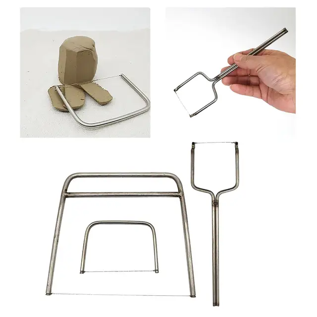 Coupe-fil d'argile créatif, outil de coupe, coupe-boue en acier inoxydable, trancheur en forme de U, argile céramique, grattage polymère, outil de poterie 1