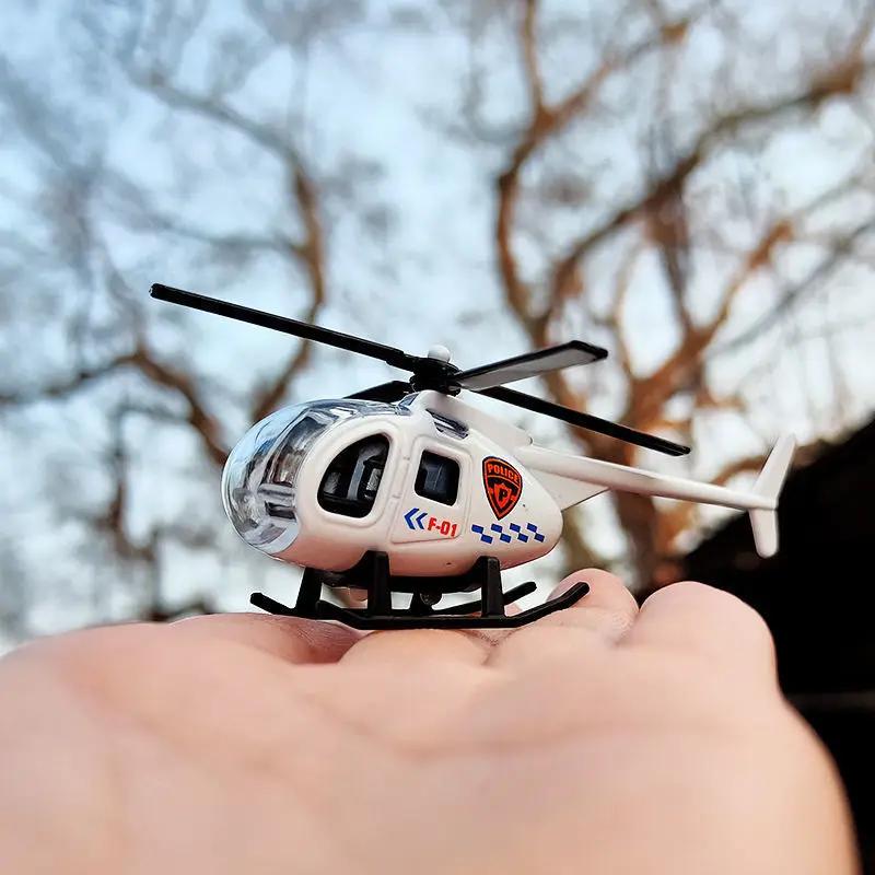 

Mini Q version alloy helicopter model desktop small ornaments