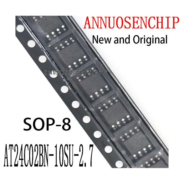 20CS New and Original AT24C02 24C02N 24C02 24C02BN SU27 EEPROM SOP8 2 ...