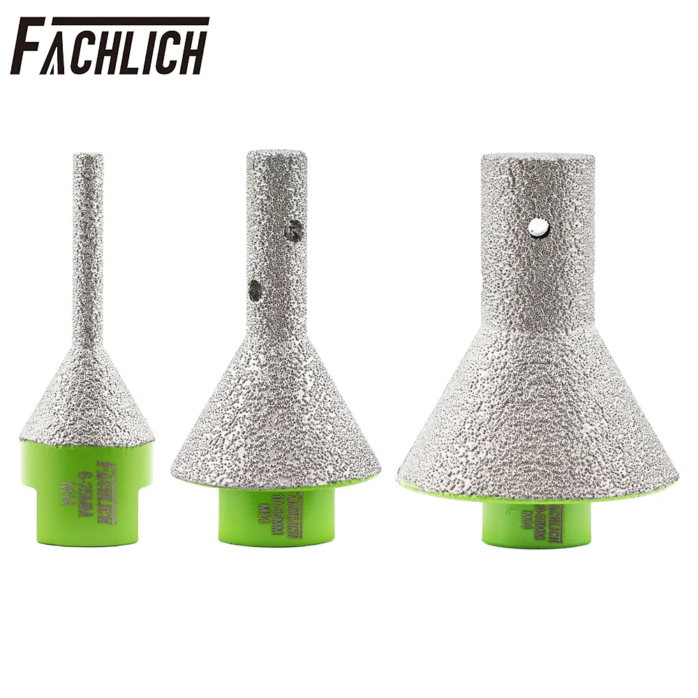 FACHLICH 1pc Diamond Finger Bit Diamond Chamfer Milling Ceramic Tile Porcelain Marble Angle Grinder Polishing Tool Hole Opener fachlich 5pcs diamond drilling core bits ceramic tile dry hole saw cutter granite marble stone for angle grinder m14 thread