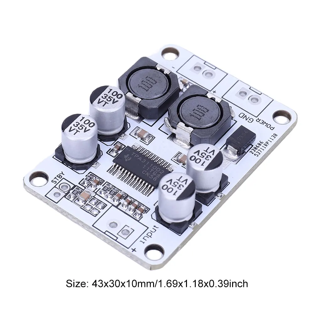 TPA3110 PBTL Mono Voice Amplifier Module DC 8-26V Digital Sound Amplifier Module for Speaker Electronic DIY Kit