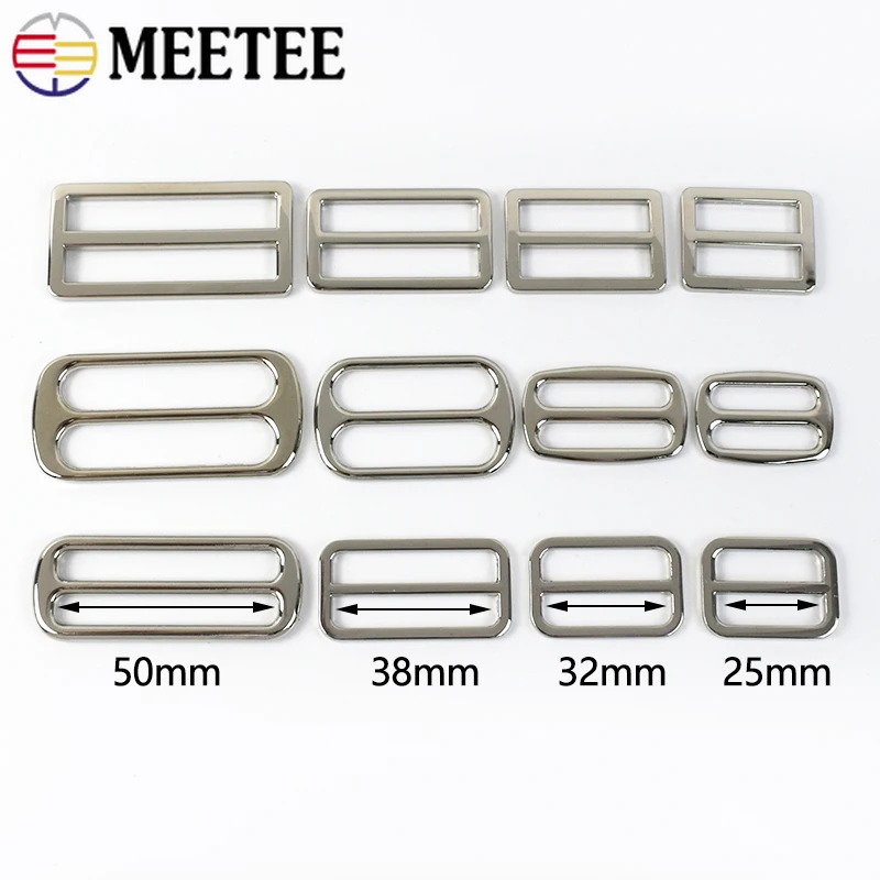 10/20Pcs 25-50mm 웨빙 스트랩용 금속 버클 트라이 글라이드 슬라이더 걸쇠 애완 동물 칼라 벨트 조절기 버클 DIY 하드웨어 액세서리