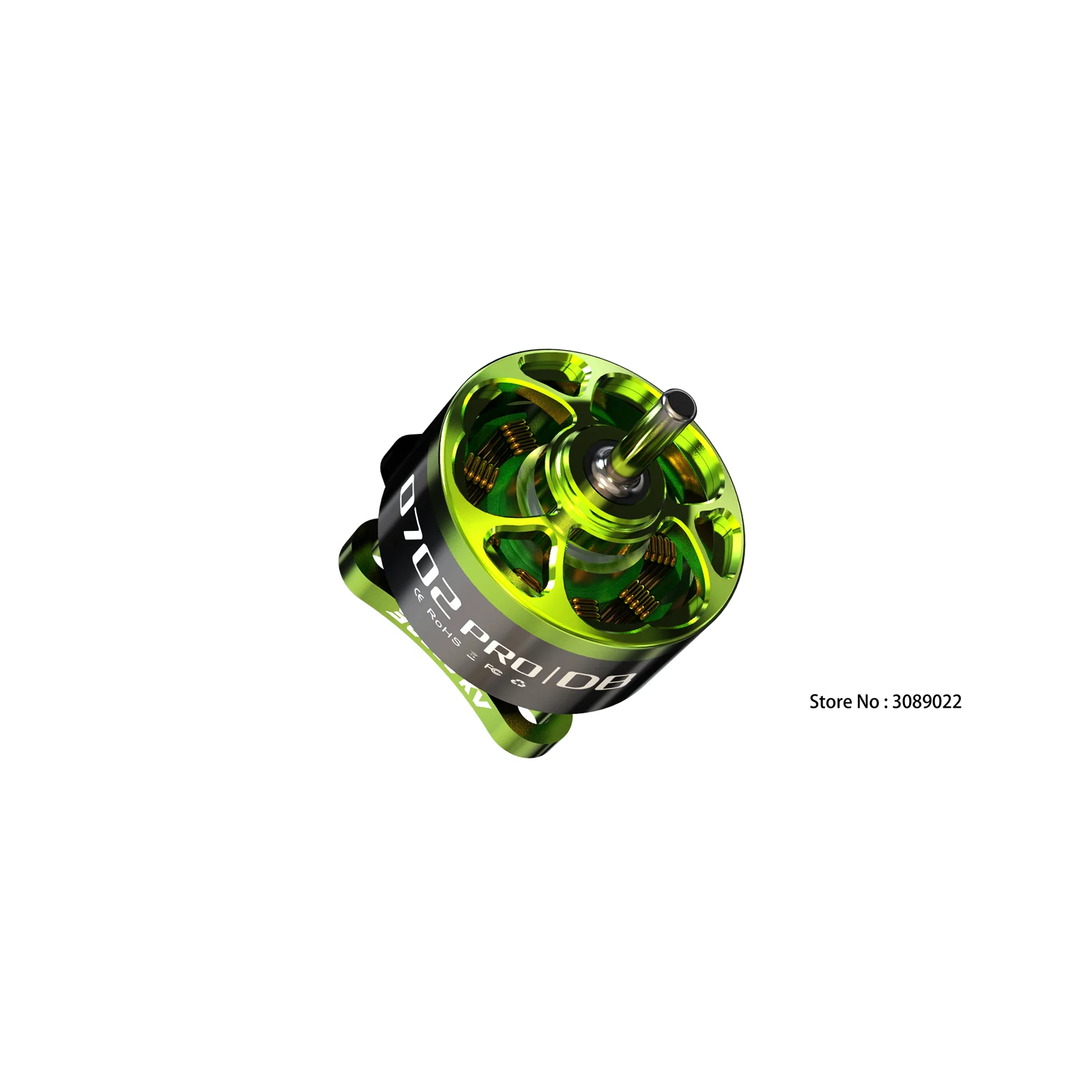Trois moteurs brushless micro FPV 27000KV alignés sur fond noir, prêts pour assemblage