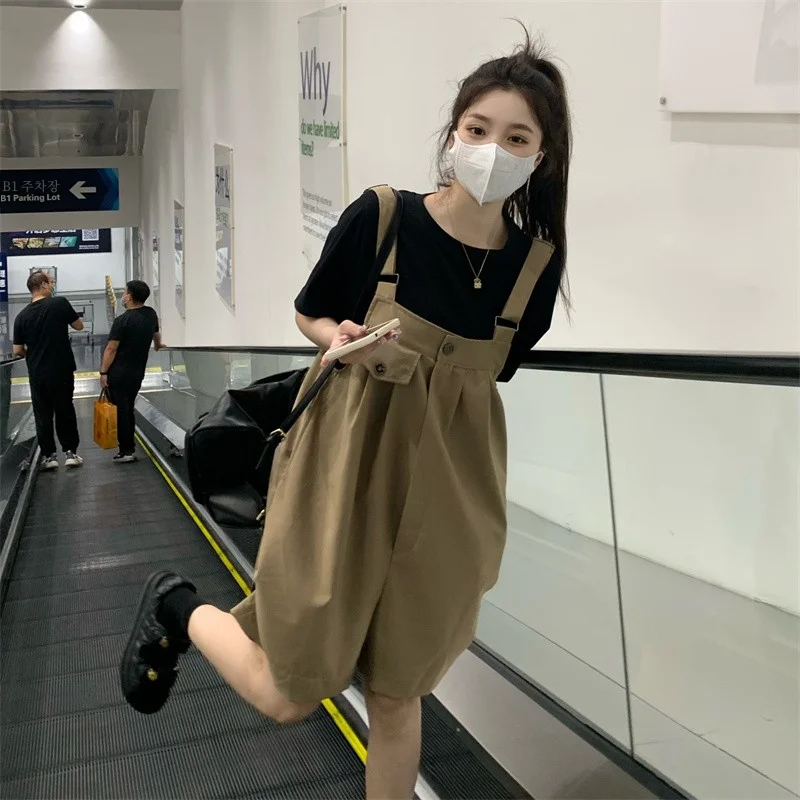 임신 한 여성의 여름 패션 느슨한 맞는 넓은 다리 반바지 티셔츠 어머니 기대를위한 투피스 양복 캐주얼 바지
