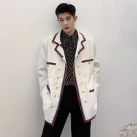 LUZHEN 2025 Spring New Original Edge Color Contrast Splicing Design Korean Version Casual Blazer Coat Men Elegant Jacket LZ1273 2
