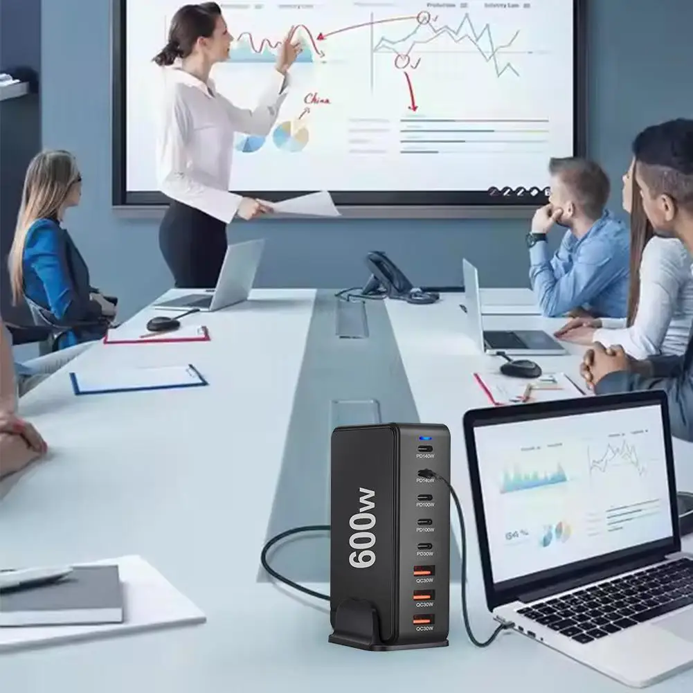 600W GaN Fast Charging PD3.1 Multi-function 28V5A USB-C Interface Desktop Charger