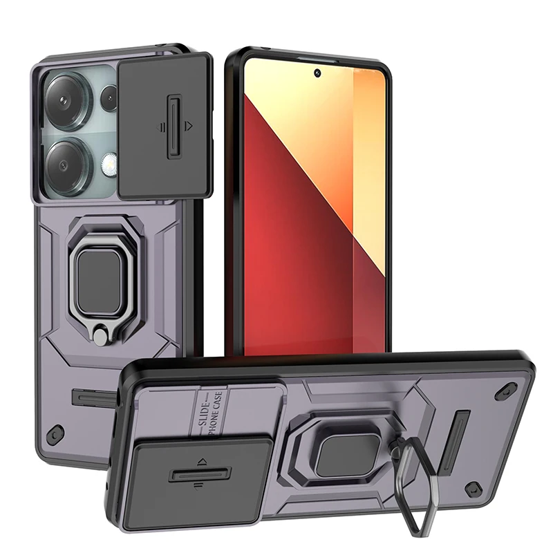 Magnetic Shockproof Slide Camera Phone Case
