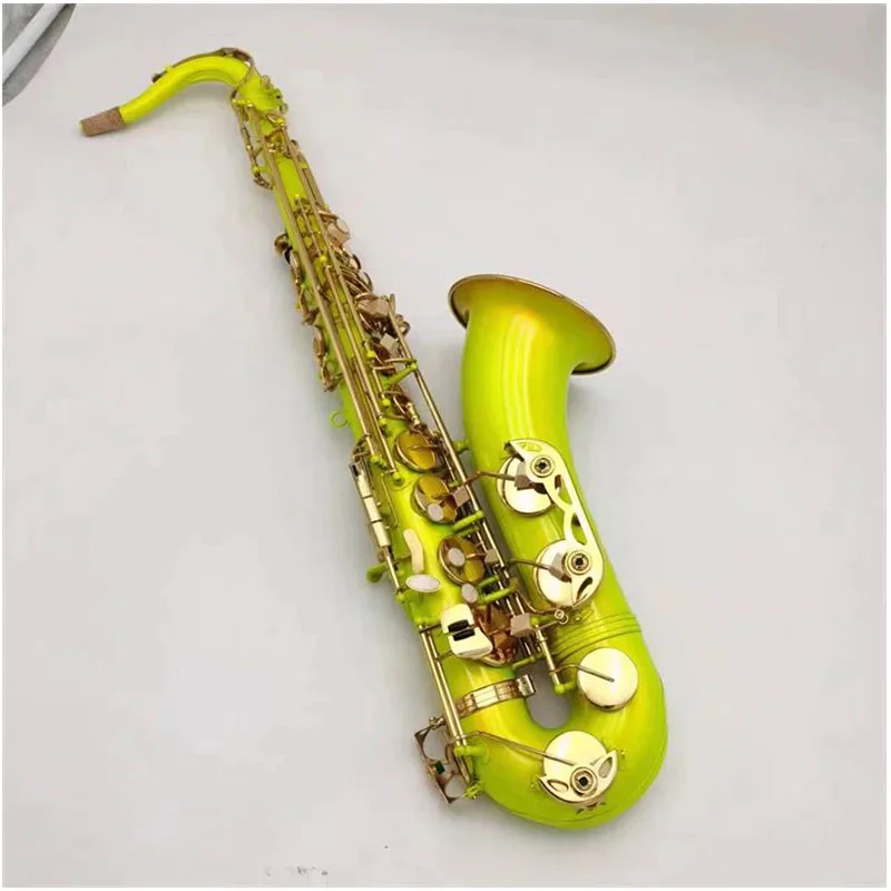 

Brand New Tenor Saxophone Gold Lacquer Professional Tenor Sax With Case Reeds Neck Mouthpiece
