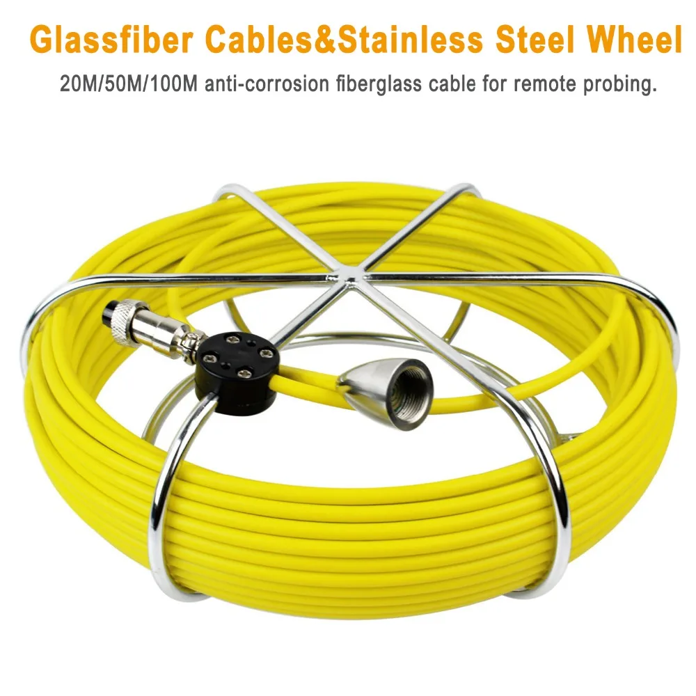 

For WP70 WP90 WP9600 Series Pipeline Inspection Endoscope Yellow Special Detection Fiberglass Rob Cable Soft Wire
