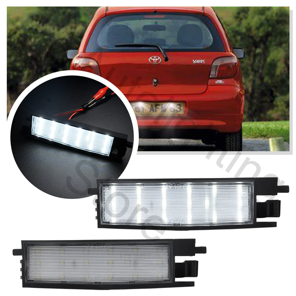 2x Led License Number Plate Light For Toyota Yaris 19992005 RAV4 2006