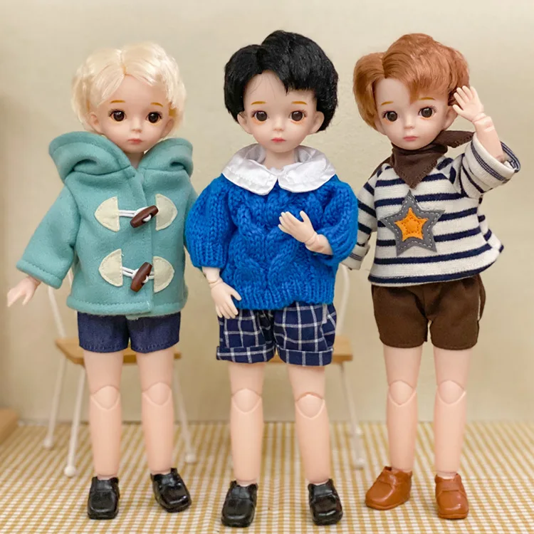 1/6 Bjd Doll with Clothes 30 Cm 12 Inch Fat Baby Doll Boys College