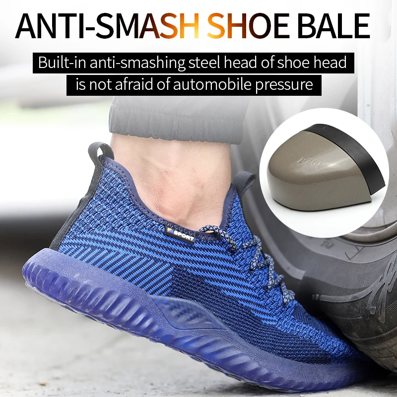 Men's Steel Toe Cap Indestructible Work Boots - Puncture-Proof Safety Shoes