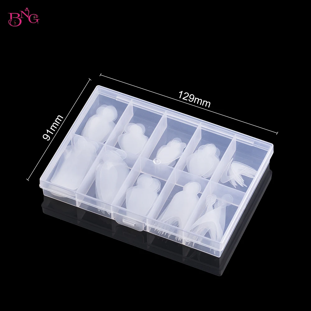 120Pcs Dual Nail Forms Mould Sticker Set