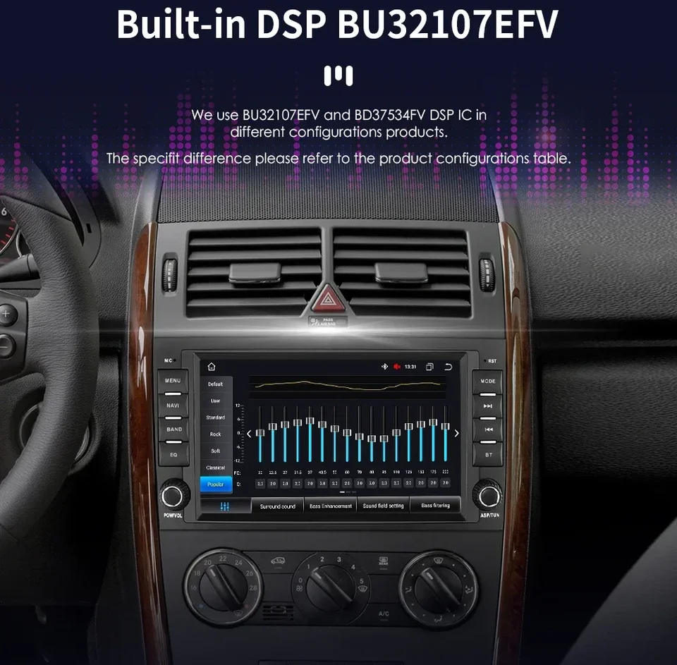 7 Inch Android Car Radio with GPS Navigation, WiFi Replacement for Class W169 A150/A160/A170/A180/A200 BClass W245/VClass W639 W447/Vito/Viano/W906 Sprinter 2500 3000/VW Crafter 2006