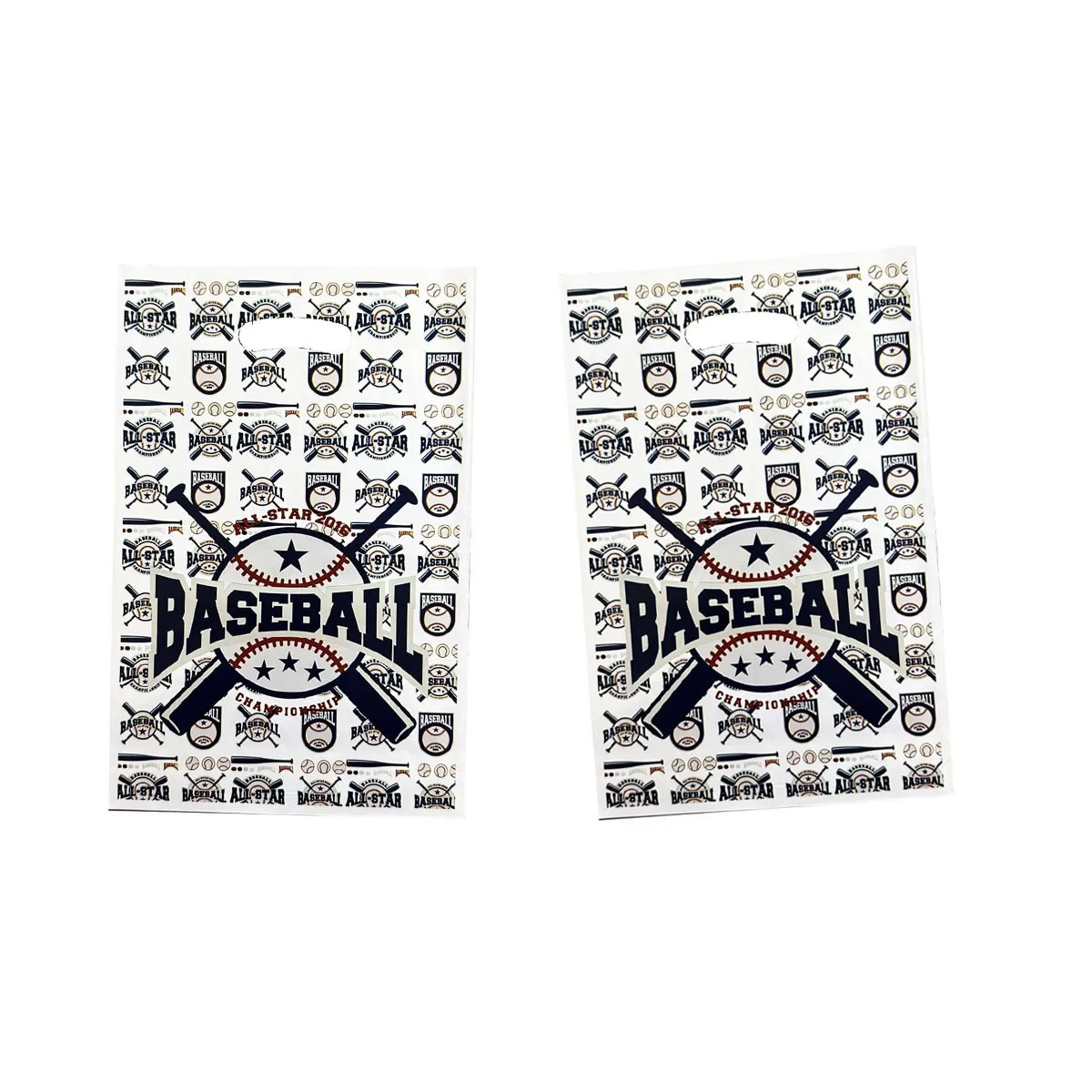 

12PC Baseball Plastic Bags Candy Cookie Packing Bag Birthday School College Decoration Favor Box Birthday Party Supplies