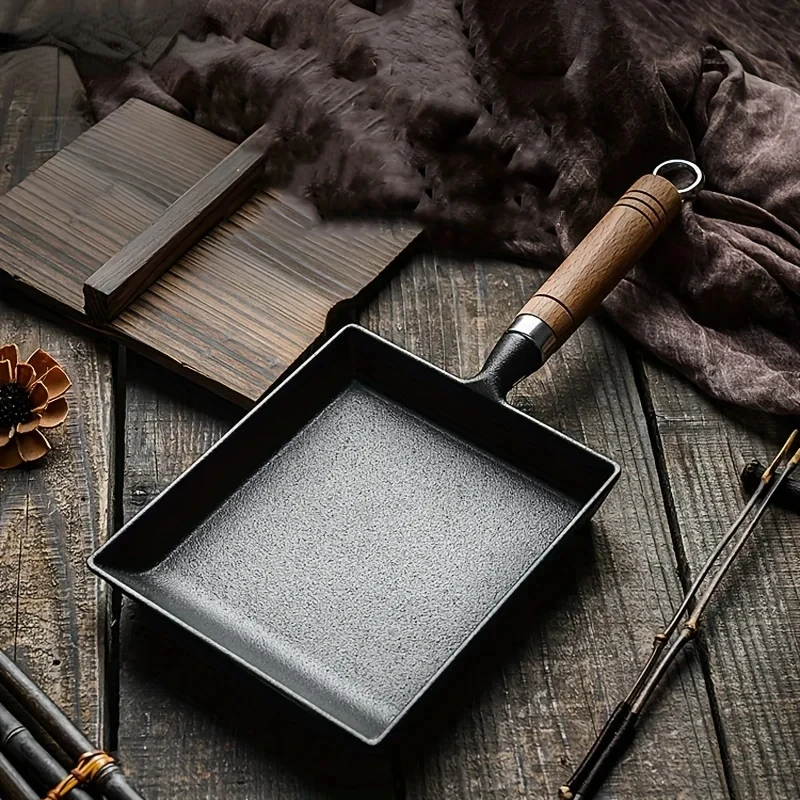 1Pcs Non-Stick Japanese Cookware Home Kitchen Egg Pan Pancake Frying Pan Cast Iron Pot Easy To Clean Cooking Tools Square Pots