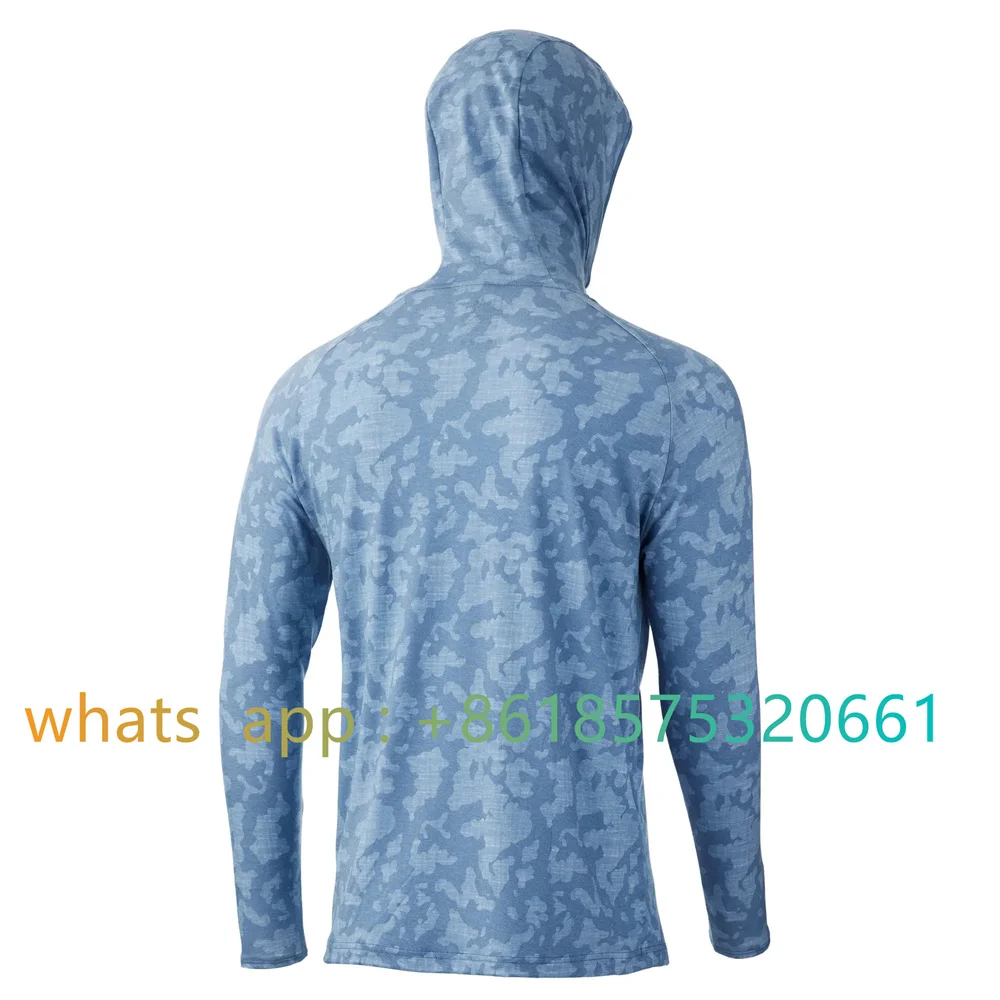 

Men Summer Fishing Wear Long Sleeve UV Protection Breathable Anti Mosquito Hooded Shirt Camiseta De Pesca Custom Fishing Clothes