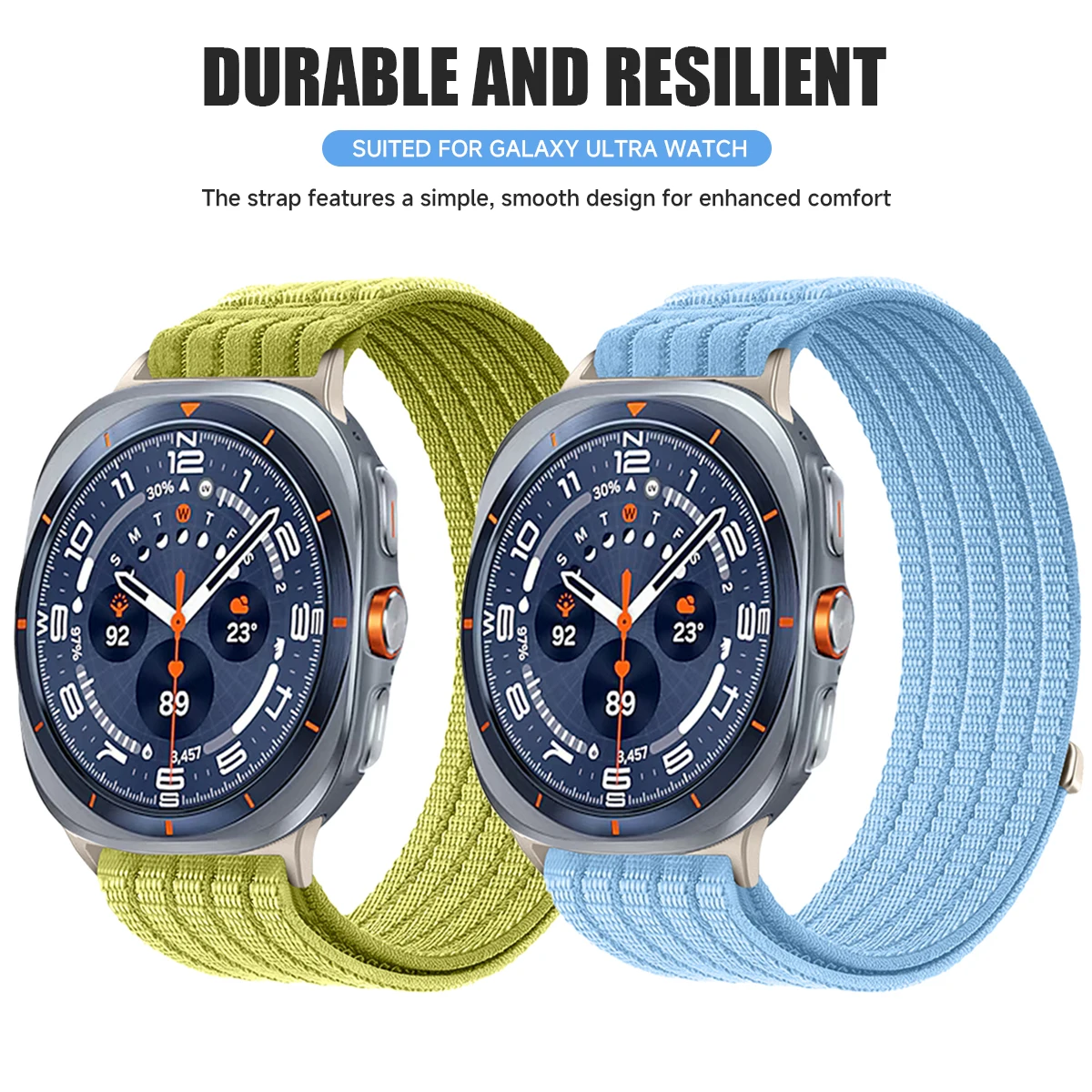 Nylon Loop Sport Band - Soft Adjustable Replacement Strap