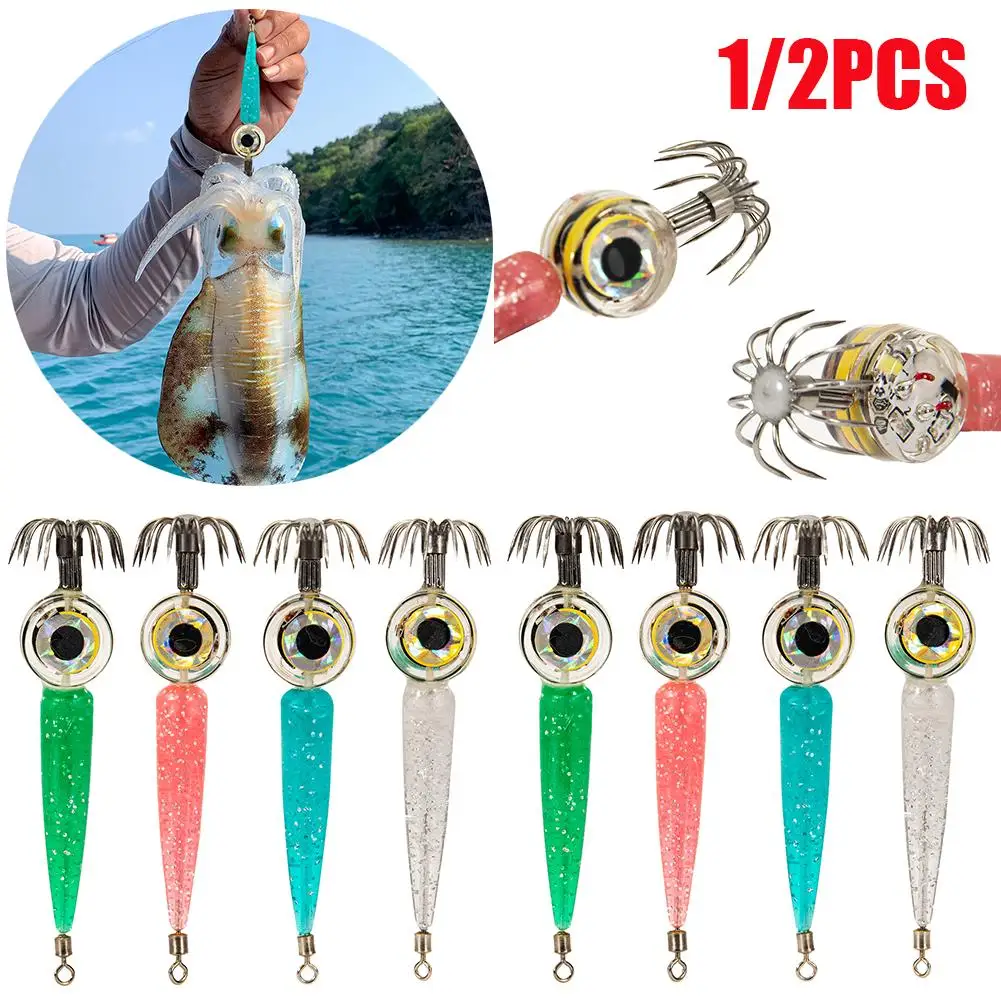 Artificial Lure Luminous Squid  Fishing Squid Bait Lure Light - Fishing  Lures Light - Aliexpress