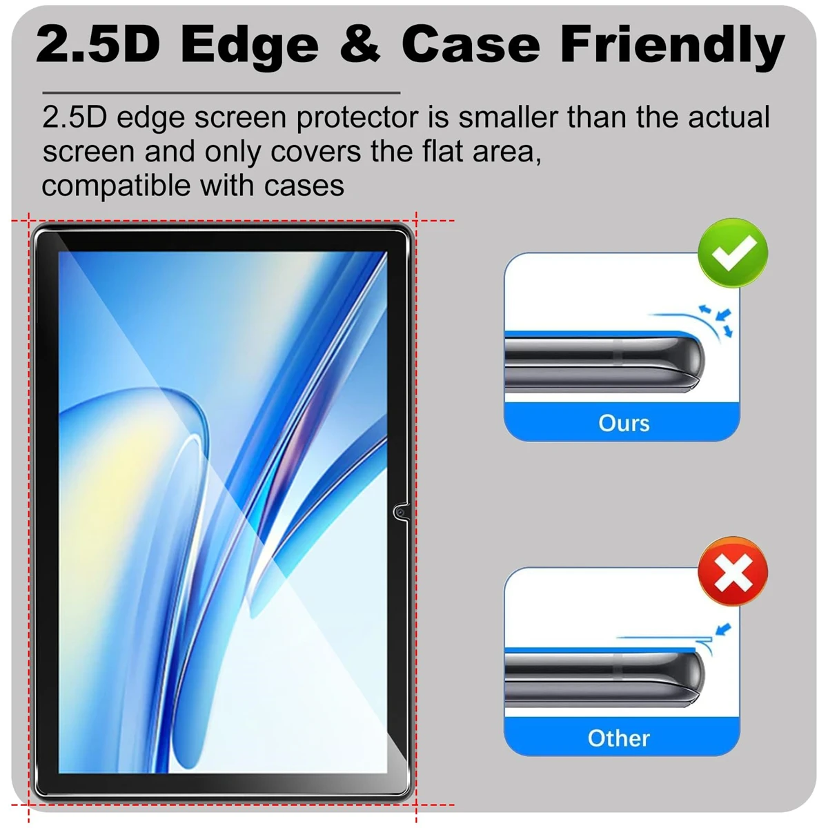 Premium HD Transparent Tempered Glass Screen Protector - 10.1 Inch Anti-Scratch, 9H Hardness
