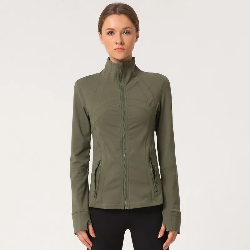 Women Spring Autumn Yoga Jacket Running Sports Fitness Clothes Top
