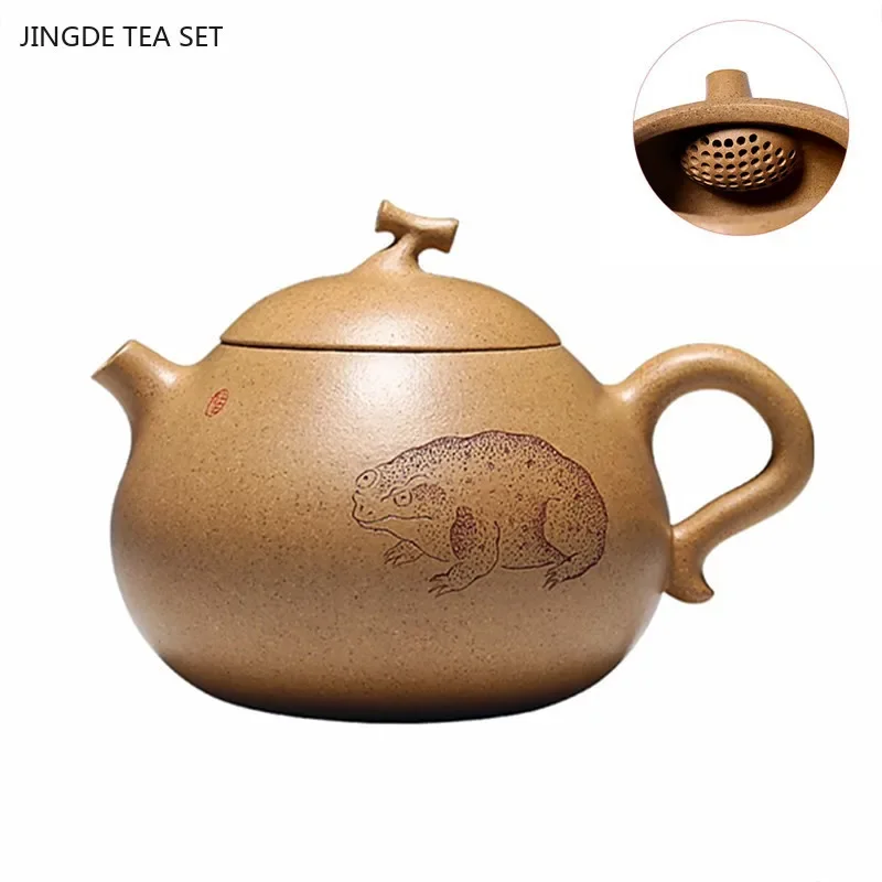 180ml Boutique Handmade Section Mud Tea Set Yixing Purple Clay Tea Pot Chinese Ball Filter Kettle Custom Zisha Tea Infuser