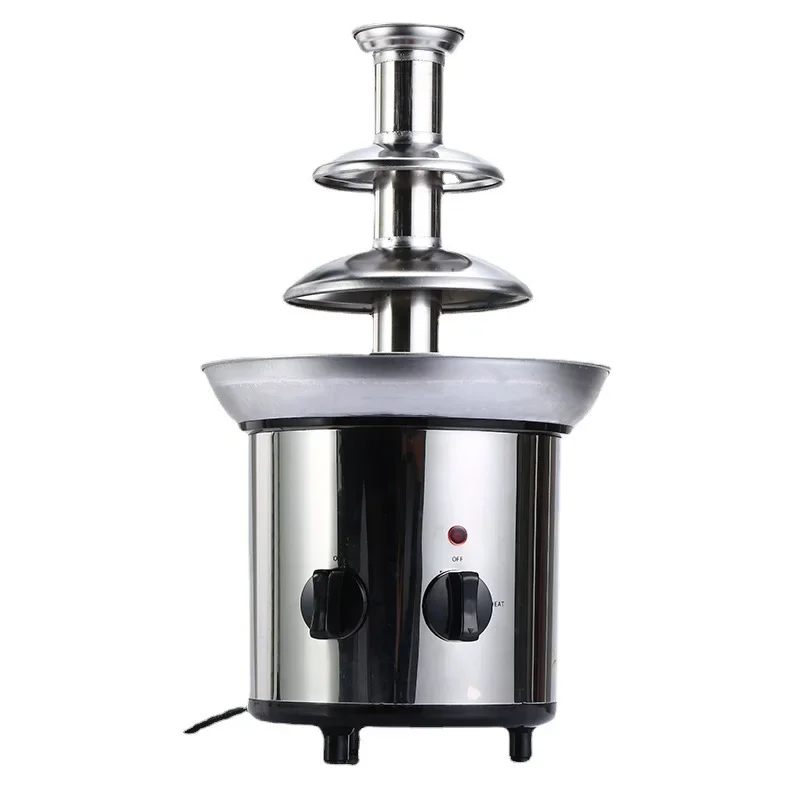 4 Layer 4-Tier Family Chocolate Fuente Machine Electric Chocolate Fountain Heating Waterfall Machine