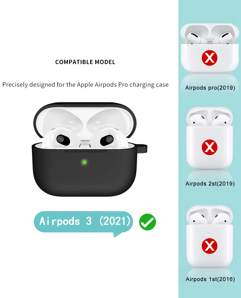 Silicone Earphone Cases For Airpods Pro Protective Cover