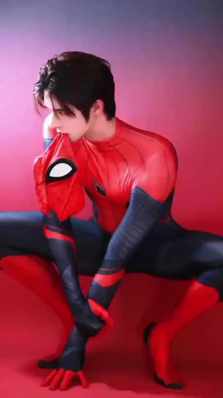 ファーフロムホーム　スパイダーマン　コスプレ　フェイスシェル　スーツ　高級 スパイダーマン：ファー・フロム・ホーム スーツ マスク付き