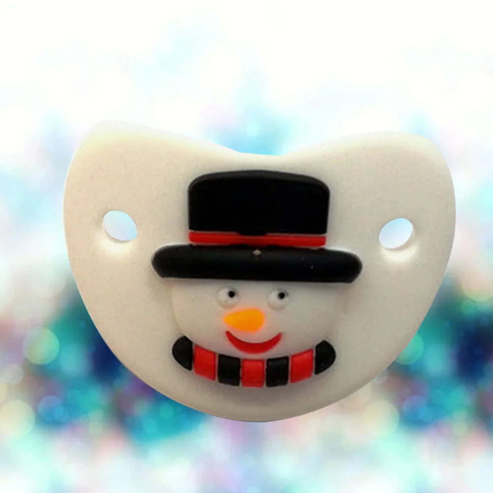 

Funny Christmas Pacifiers Snowman Pacifier for Infant Xmas Holiday Party Favors