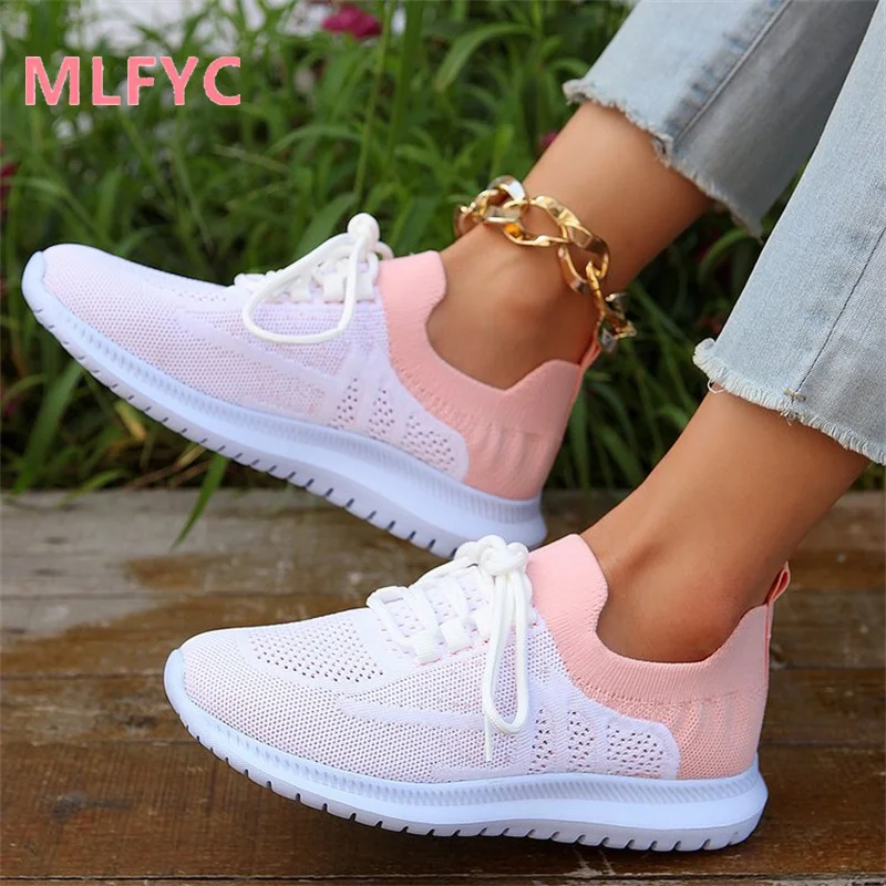 Casual Shoes Summer New Women's Shoes Lace up Comfortable Single Shoe Flat Bottom Comfortable Lightweight Single Shoe