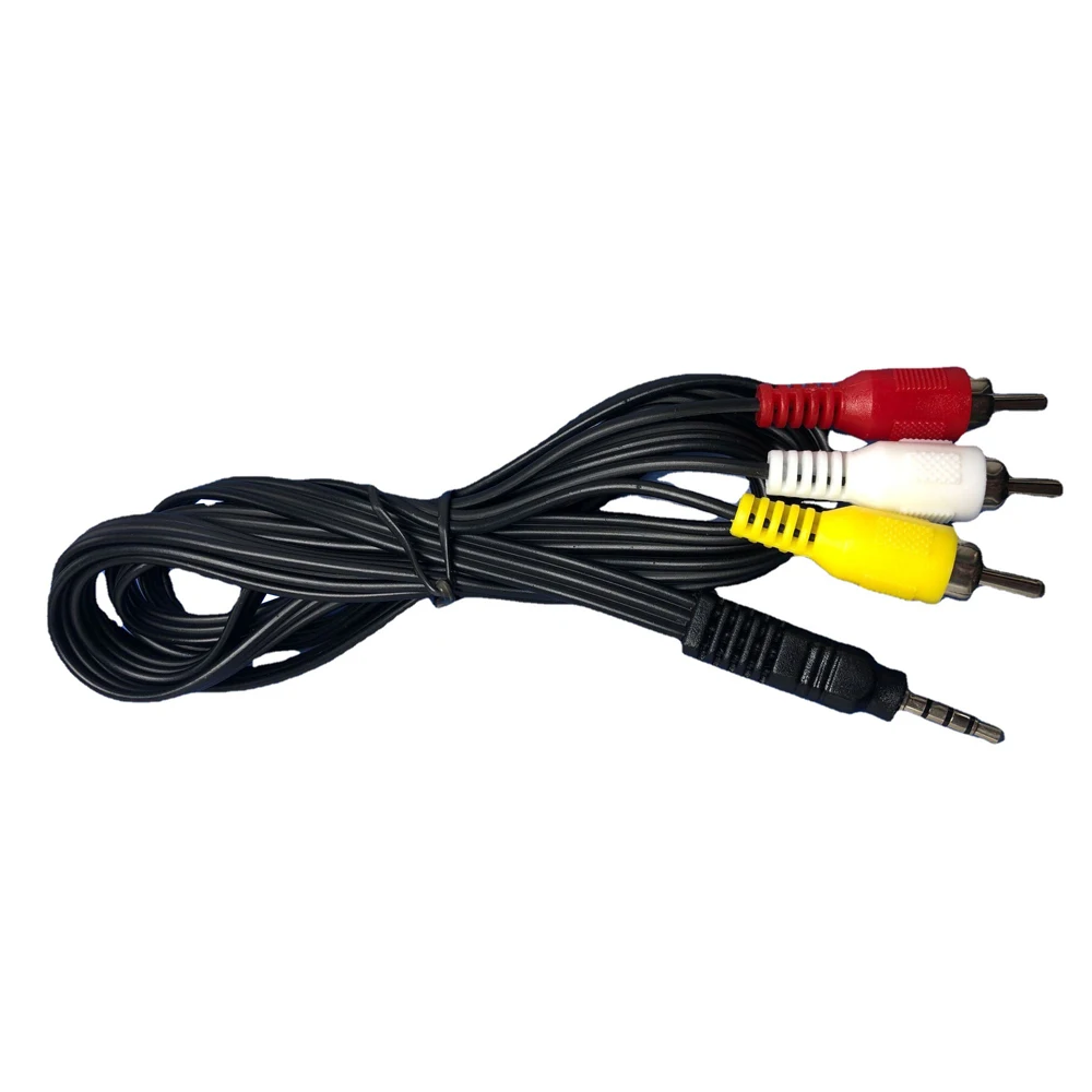 Sostituzione Riparazione 1.8M 6Ft Audio Video Cavo Av 3Rca Maschio Spina Cavo Di Collegamento Composito 3.5Mm