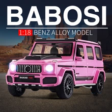 

1:18 Diecast Car Model Big G700 Collectible Openable Doors Pink Color 27Cm Length Gift For Kids