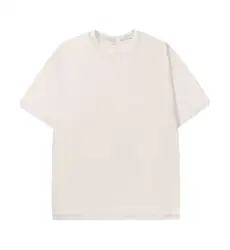 Personalized Streetwear Unisex Oversized Cotton T-Shirt - Custom Logo Retro Design - 3XL (Beige)