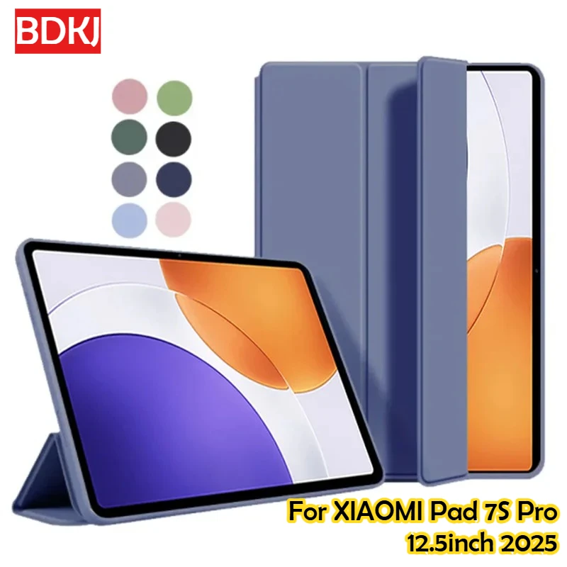 Premium Liquid Silicone Smart Cover with Foldable Stand