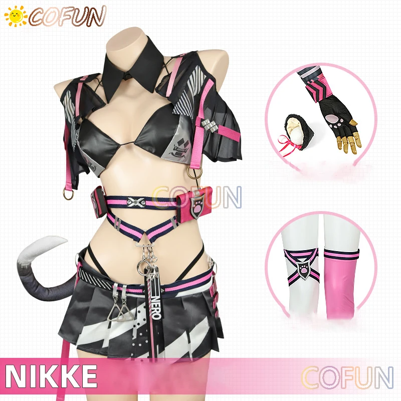 

COFUN игра богиня победы NIKKE косплей костюмы сексуальный женский топ юбка костюм Униформа Хэллоуин вечеринка наряд