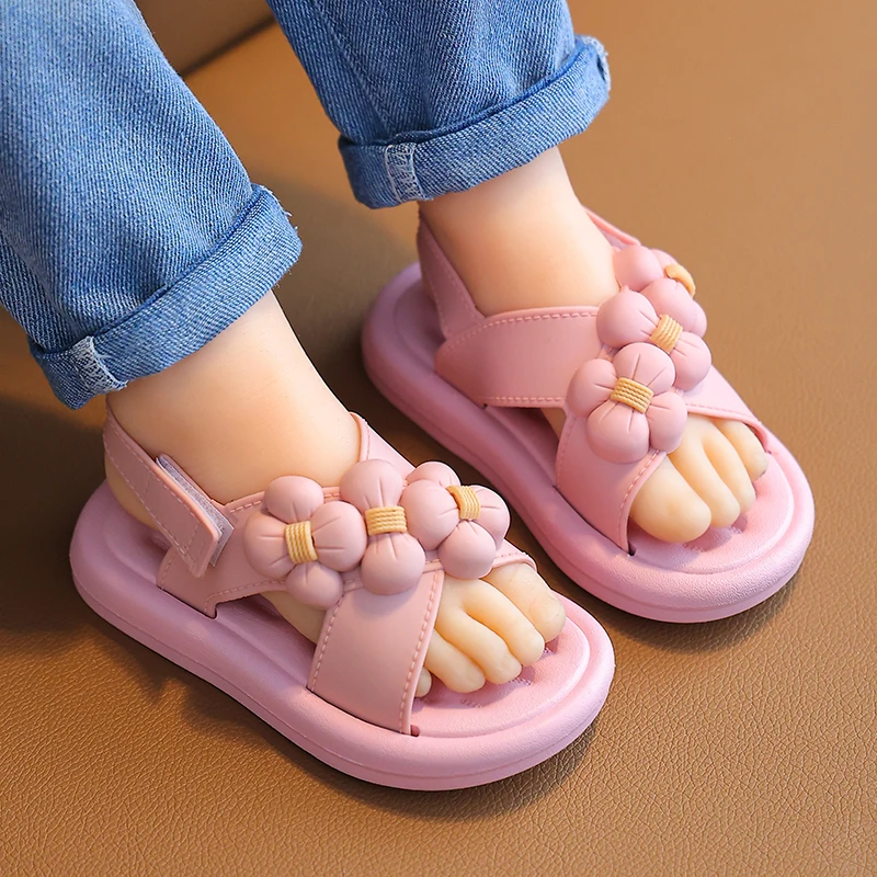 Baby Shoes Kids Shoes Children Sandals Kids Sandals Beach Shoes Children's Sandals Summer Girls Soft Sole Anti-slip Children's Baby Student Beach Shoes
